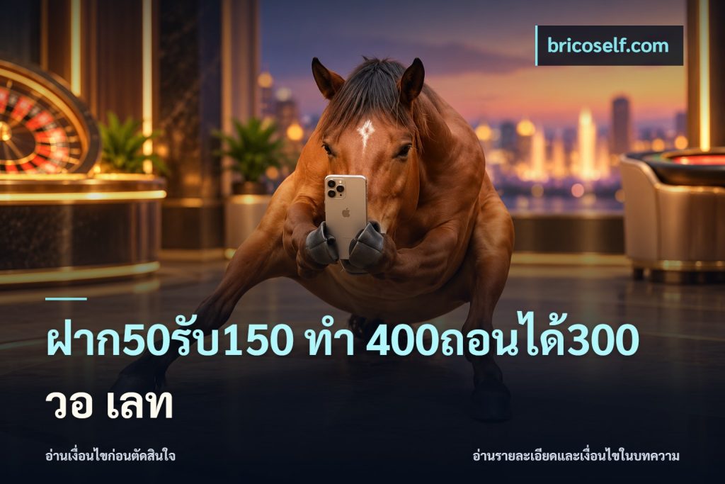 ฝาก50รับ150 ทํา 400ถอนได้300 วอ เลท