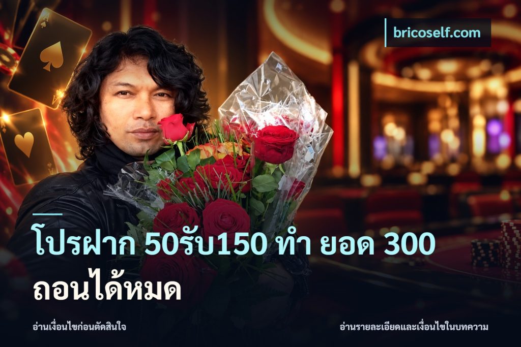 โปรฝาก 50รับ150 ทํา ยอด 300 ถอนได้หมด