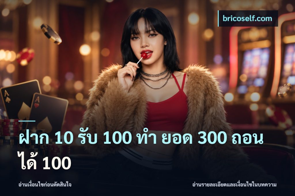 ฝาก 10 รับ 100 ทํา ยอด 300 ถอนได้ 100
