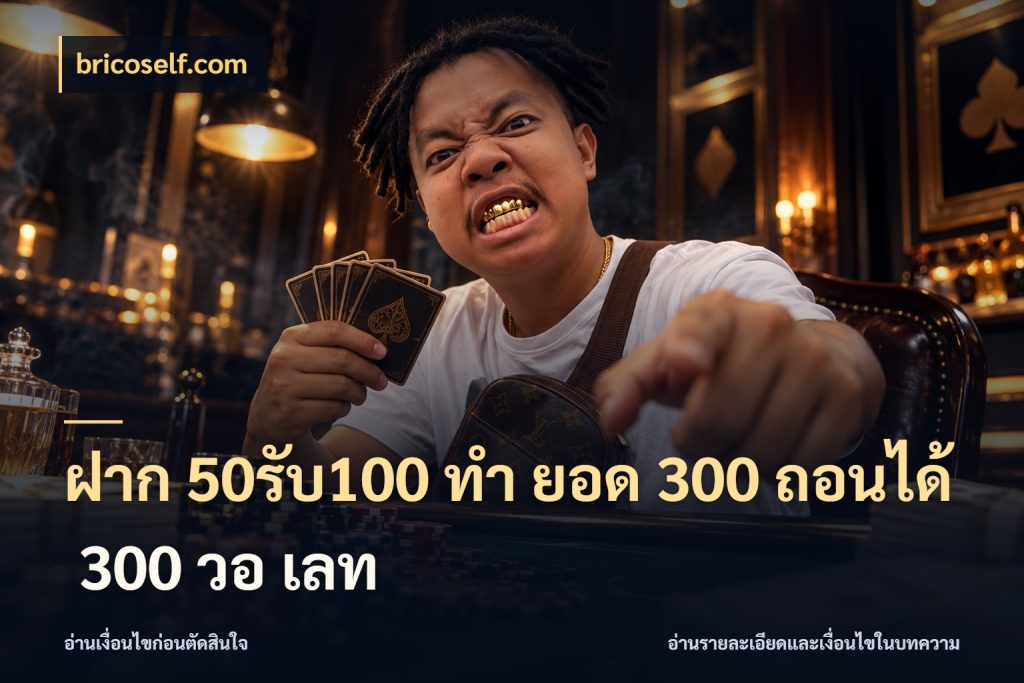 ฝาก 50รับ100 ทํา ยอด 300 ถอนได้ 300 วอ เลท