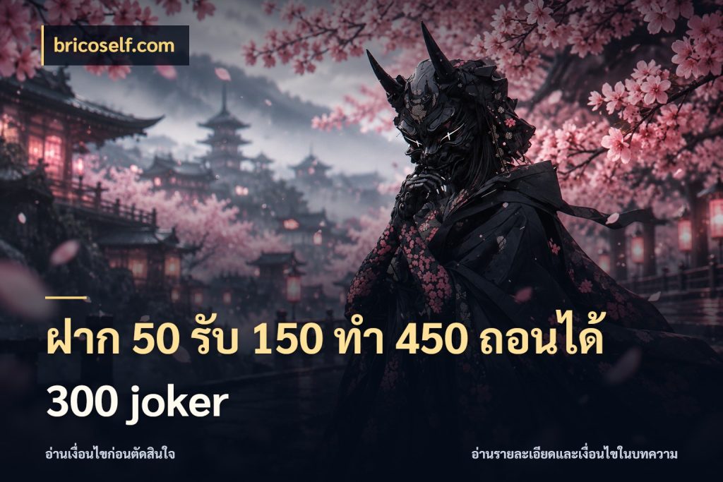 ฝาก 50 รับ 150 ทํา 450 ถอนได้ 300 joker