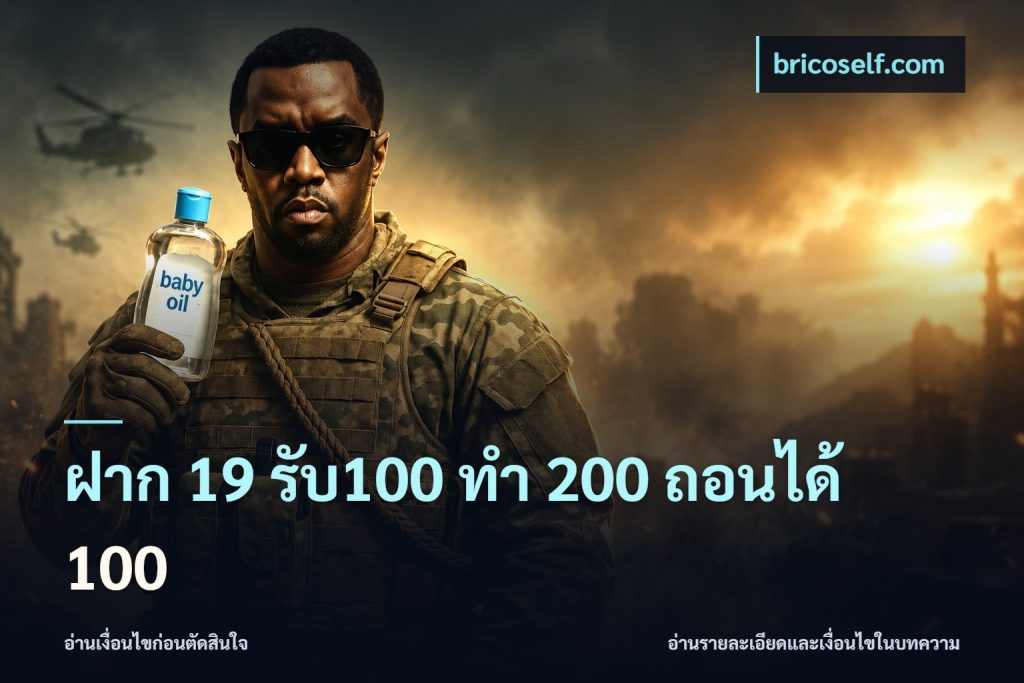 ฝาก 19 รับ100 ทำ 200 ถอนได้ 100