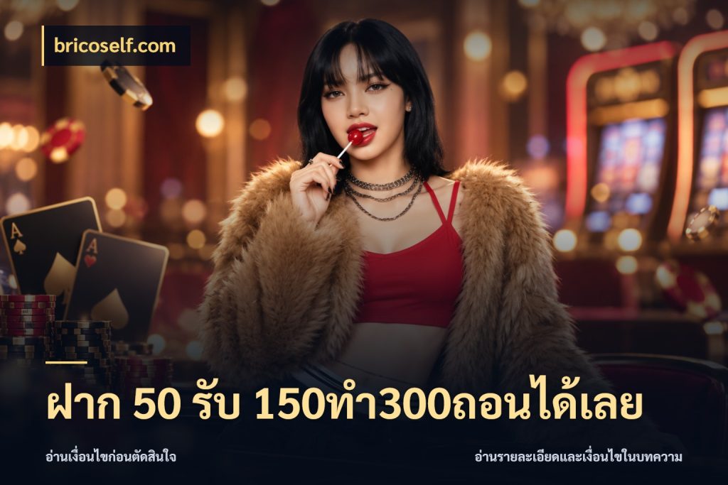 ฝาก 50 รับ 150ทำ300ถอนได้เลย
