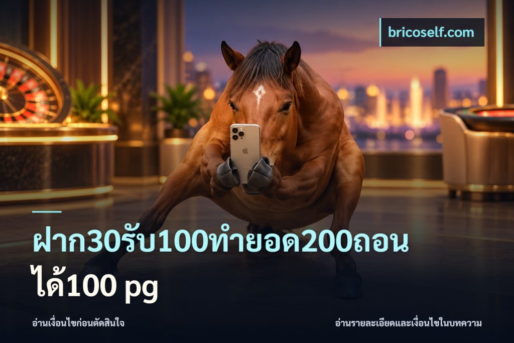 ฝาก30รับ100ทํายอด200ถอนได้100 pg