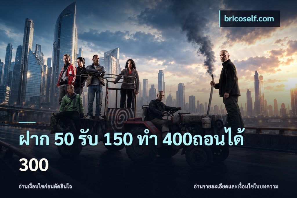ฝาก 50 รับ 150 ทํา 400ถอนได้ 300
