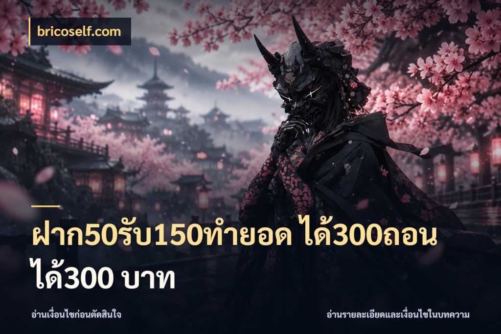 ฝาก50รับ150ทํายอด ได้300ถอนได้300 บาท
