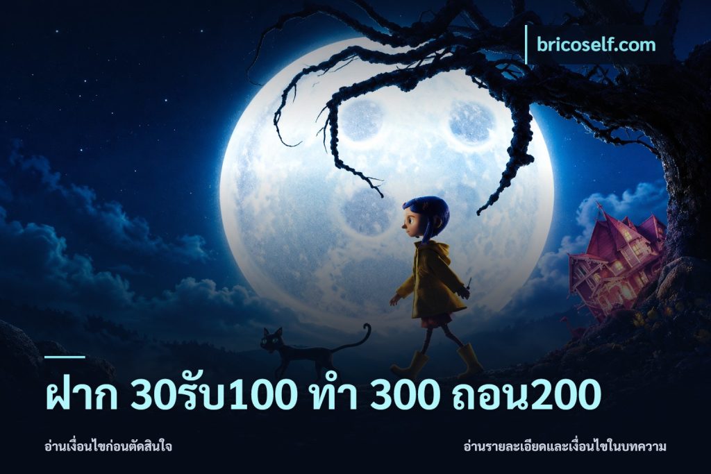 ฝาก 30รับ100 ทํา 300 ถอน200