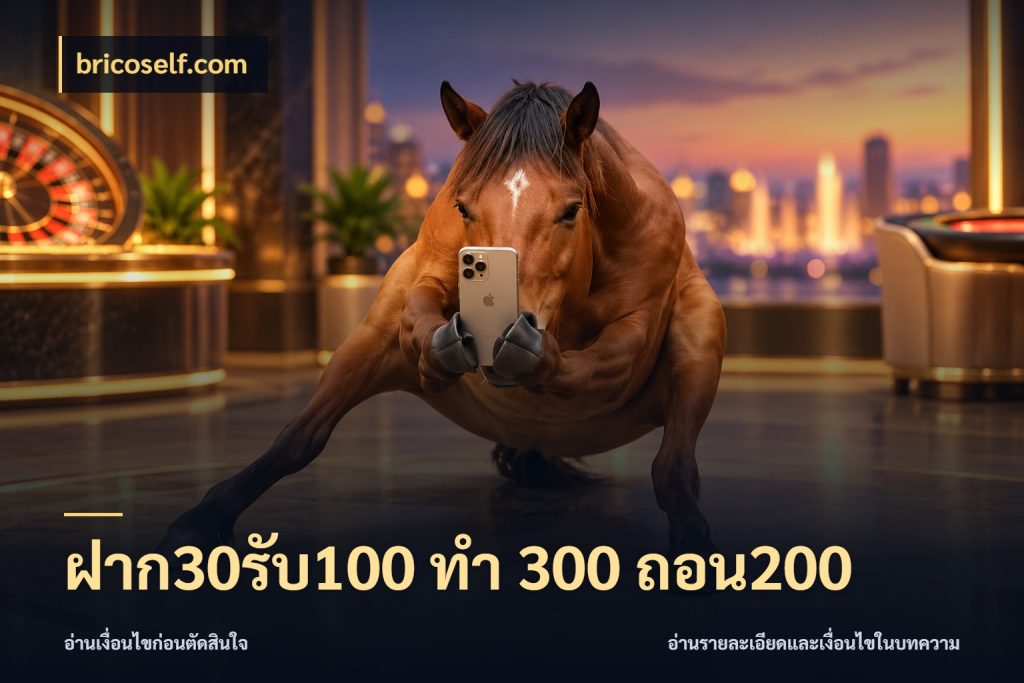 ฝาก30รับ100 ทํา 300 ถอน200