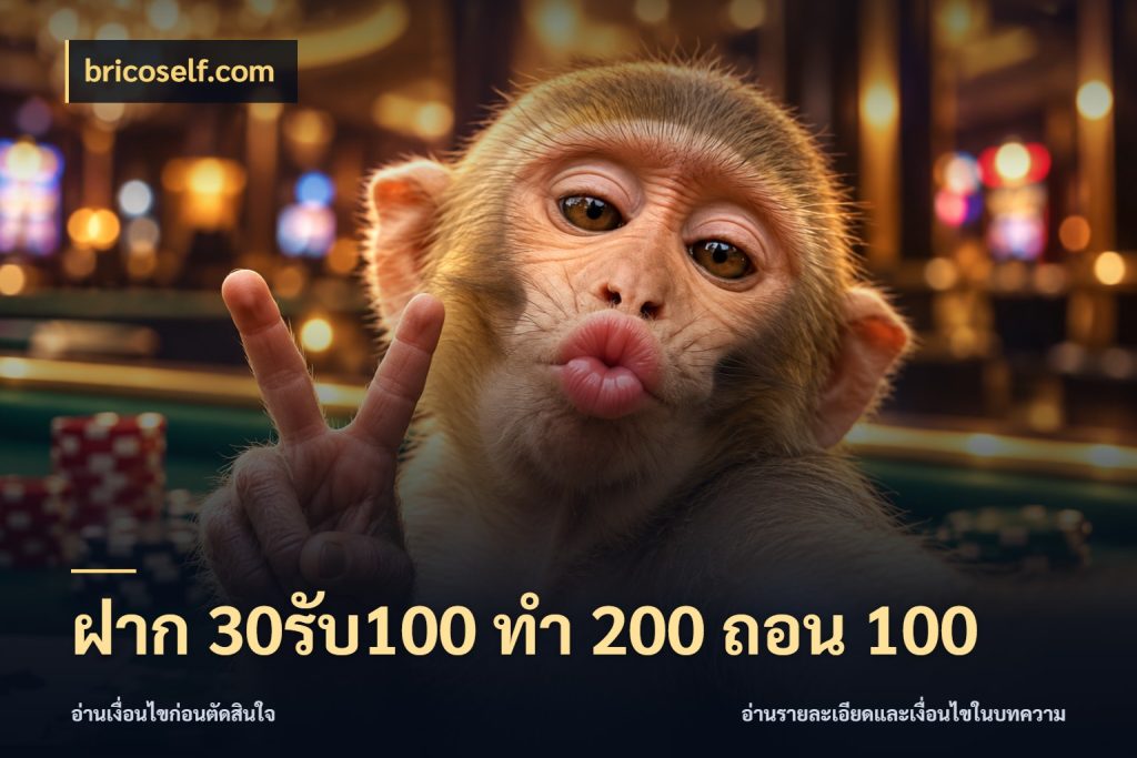 ฝาก 30รับ100 ทํา 200 ถอน 100