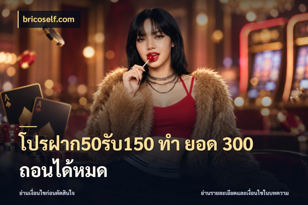 โปรฝาก50รับ150 ทํา ยอด 300 ถอนได้หมด
