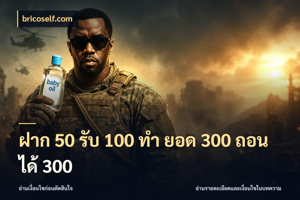 ฝาก 50 รับ 100 ทํา ยอด 300 ถอนได้ 300