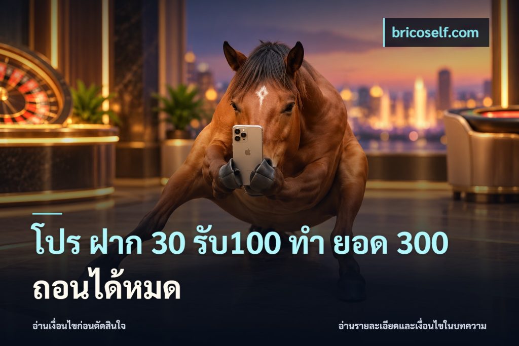 โปร ฝาก 30 รับ100 ทํา ยอด 300 ถอนได้หมด