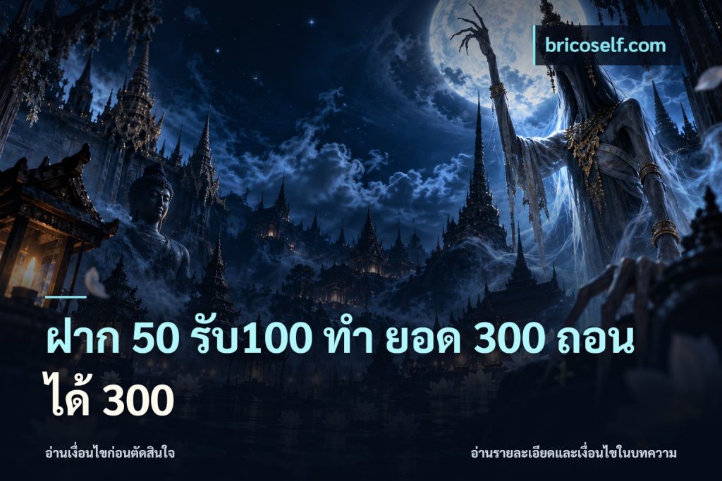 ฝาก 50 รับ100 ทํา ยอด 300 ถอนได้ 300