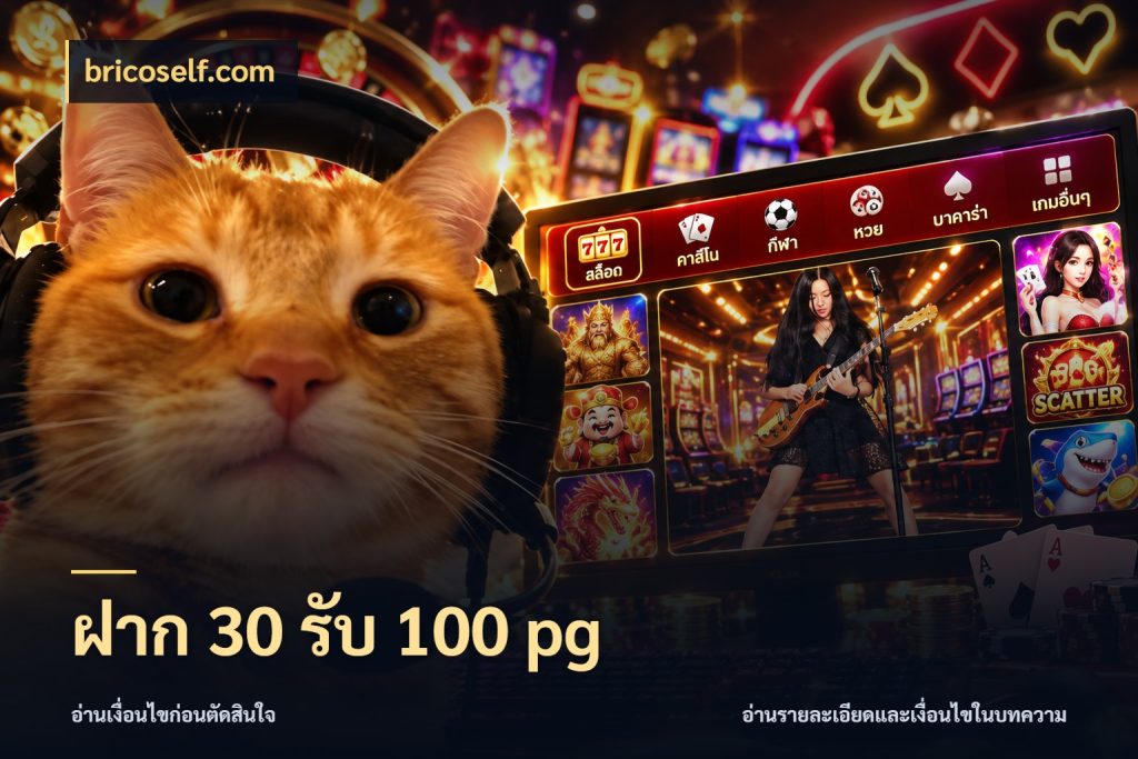ฝาก 30 รับ 100 pg