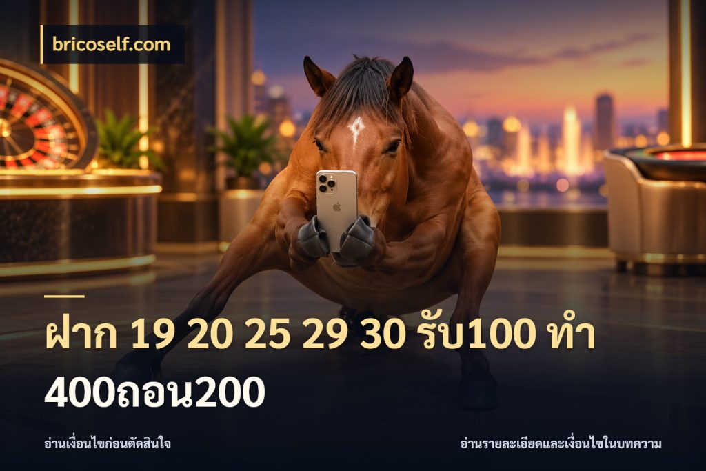 ฝาก 19 20 25 29 30 รับ100 ทำ 400ถอน200