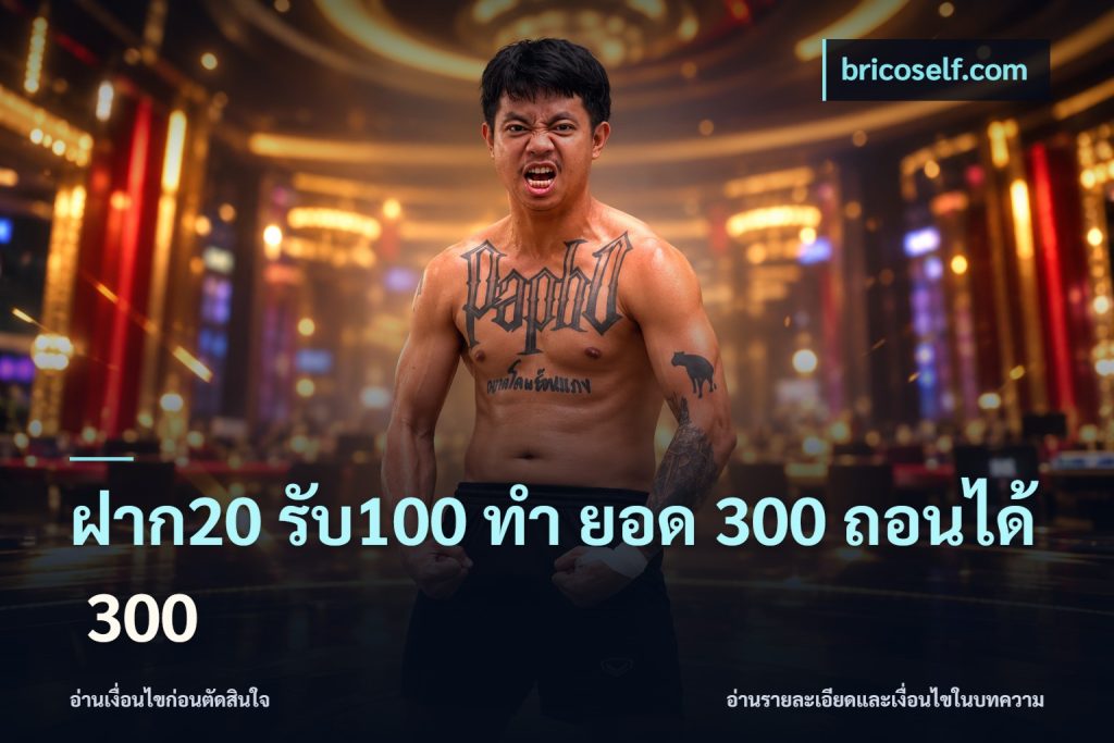 ฝาก20 รับ100 ทํา ยอด 300 ถอนได้ 300