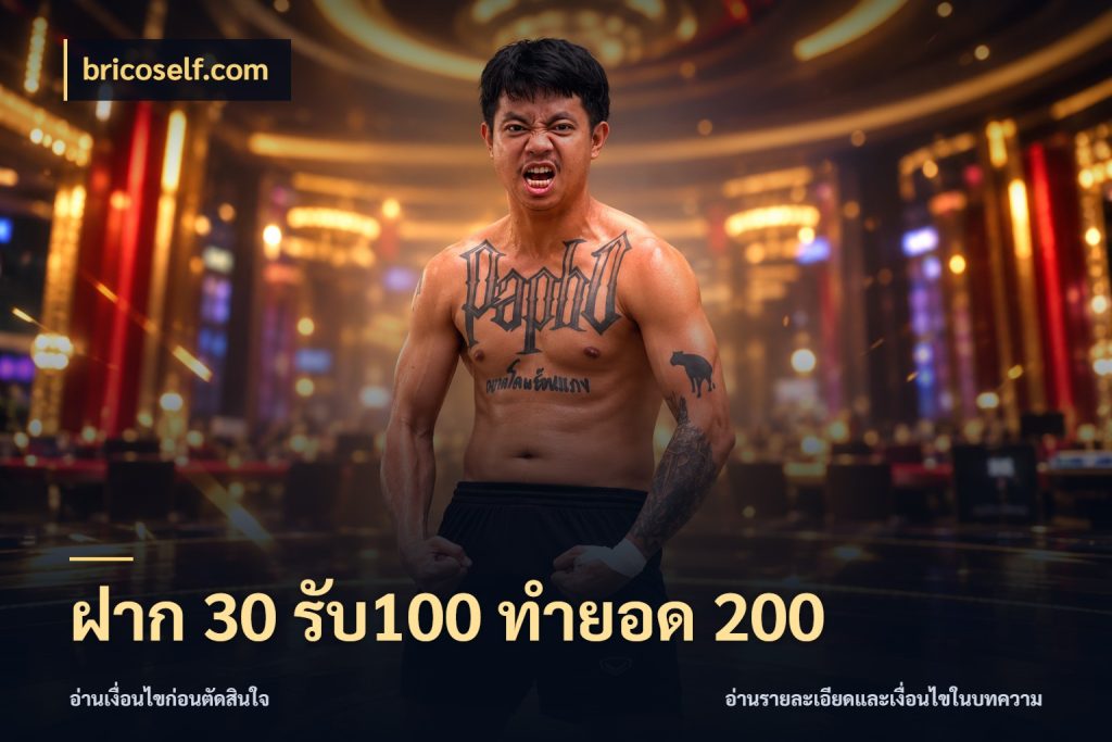 ฝาก 30 รับ100 ทำยอด 200