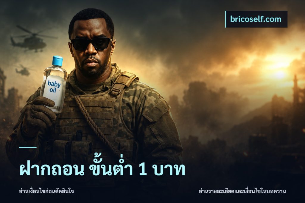 ฝากถอน ขั้นต่ำ 1 บาท